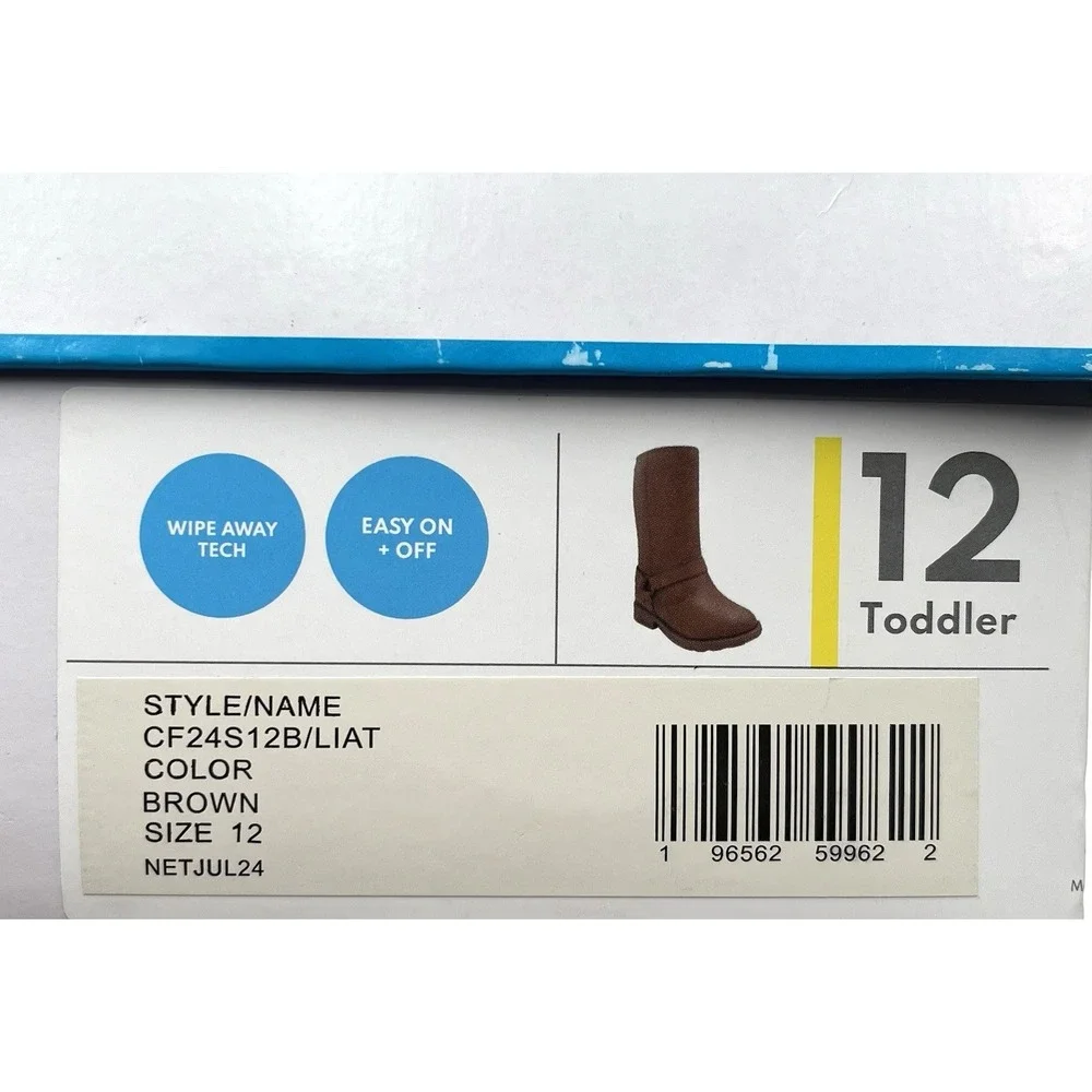 Carters Little Girls Liat High-Shaft Riding Boot Size 12 Brown Size Zip Mid-calf